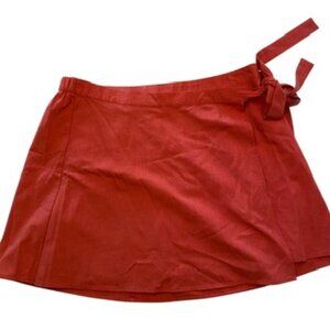 A New Day Orange Wrap Mini Skirt XL NWT Trendy Fall Style